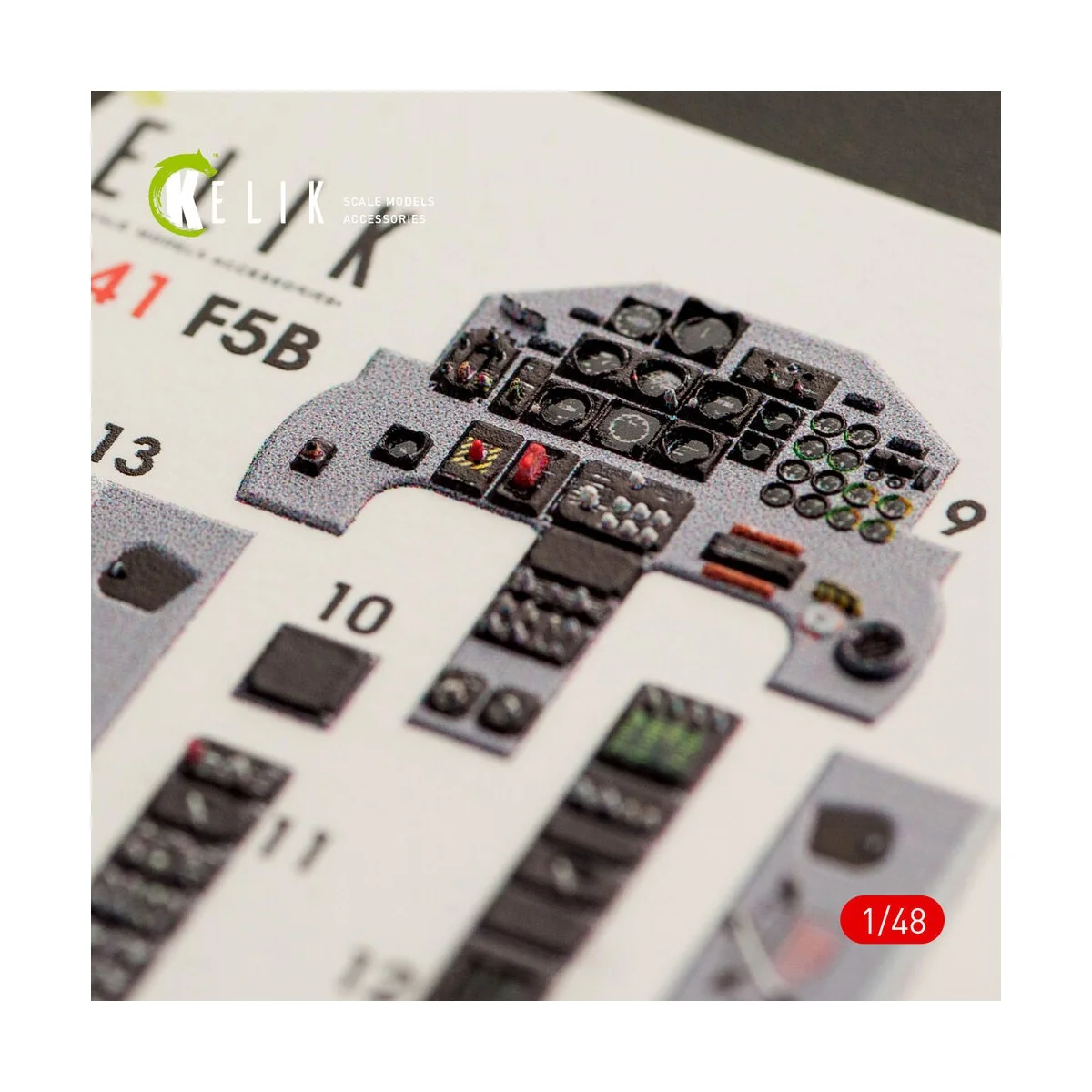 F-5B Freedom Fighter interior 3D decals for Kinetic kit, 1/48 - Kel...