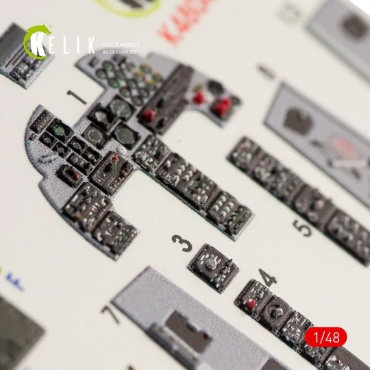 F-5B Freedom Fighter interior 3D decals for Kinetic kit, 1/48 - Kel...