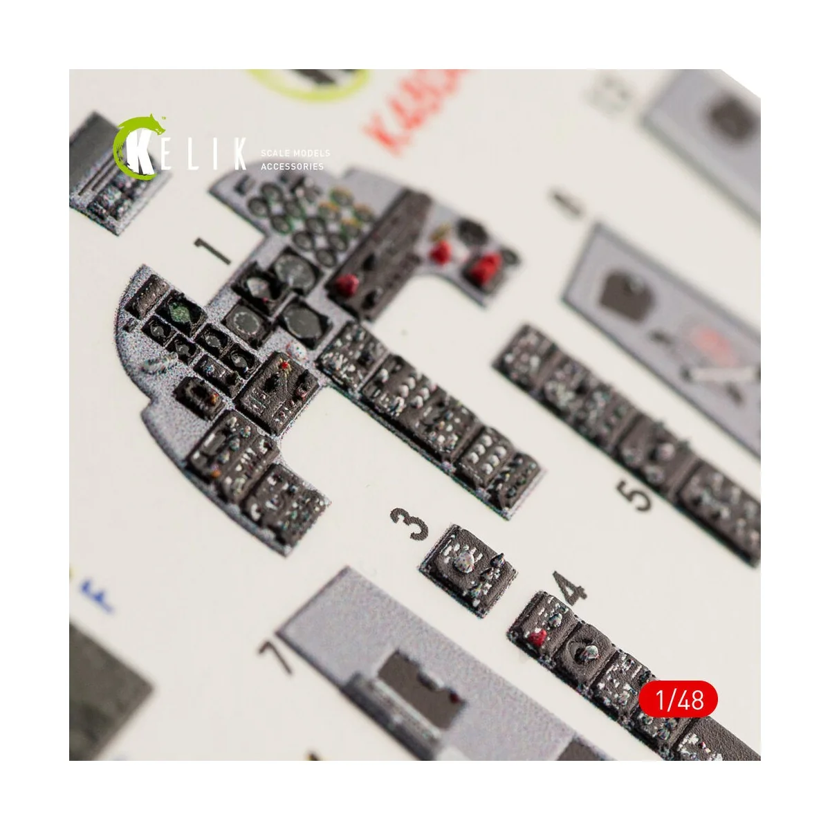 F-5B Freedom Fighter interior 3D decals for Kinetic kit, 1/48 - Kel...