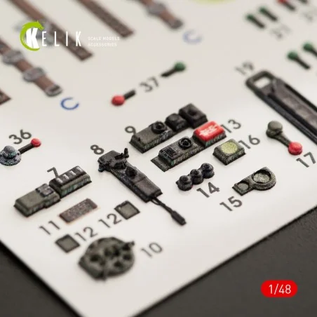 Bristol Beaufort Mk.1 type 2 interior 3D decals for ICM kit, 1/48 -...