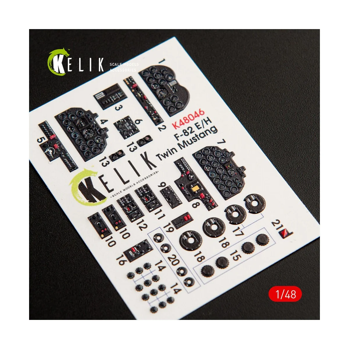 F-82 E/H Twin Mustang interior 3D decals for Modelsvit, 1/48 - Keli...
