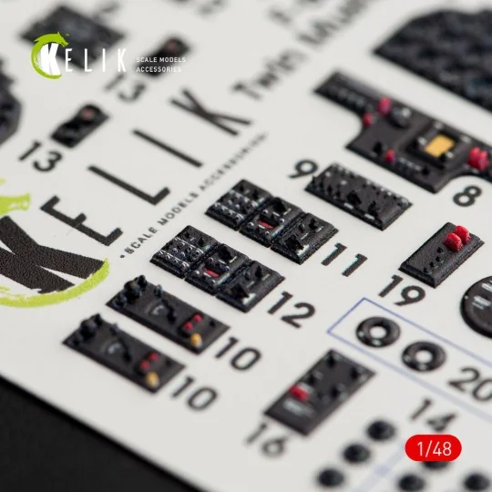 F-82 E/H Twin Mustang interior 3D decals for Modelsvit, 1/48 - Keli...
