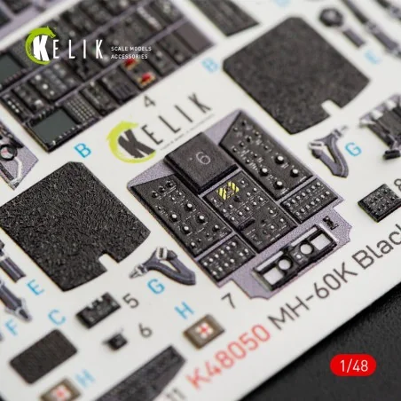 MH-60K Black Hawk interior 3D decals for Italeri kit 2666, 1/48 - K...
