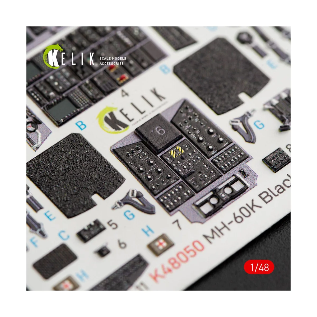 MH-60K Black Hawk interior 3D decals for Italeri kit 2666, 1/48 - K...