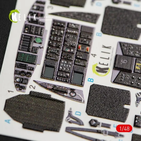 MH-60K Black Hawk interior 3D decals for Italeri kit 2666, 1/48 - K...