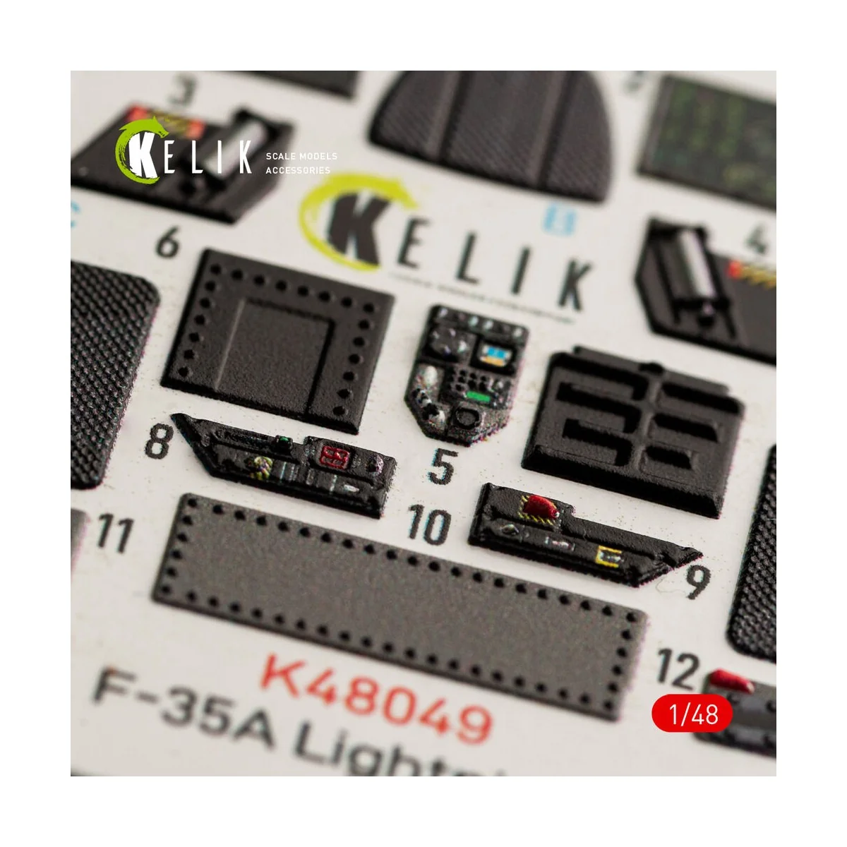 F-35A Lightning II interior 3D decals for Meng kit, 1/48 - Kelik K4...