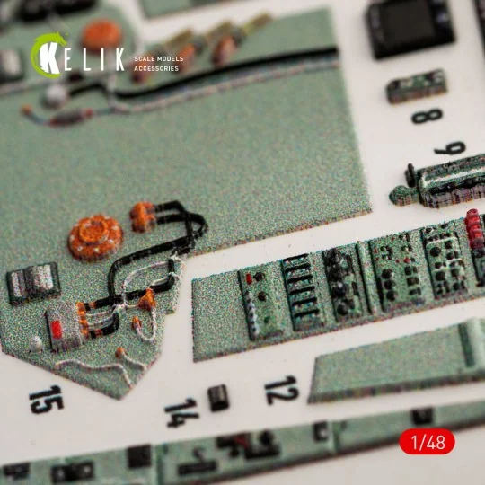 SU-27 Flanker interior 3D decals for GWH kit, 1/48 - Kelik K48051