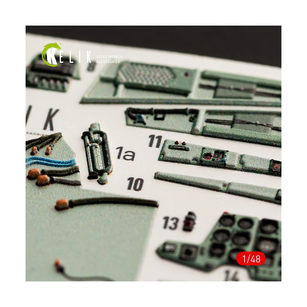SU-27UB Flanker interior 3D decals for GWH kit, 1/48 - Kelik K48052