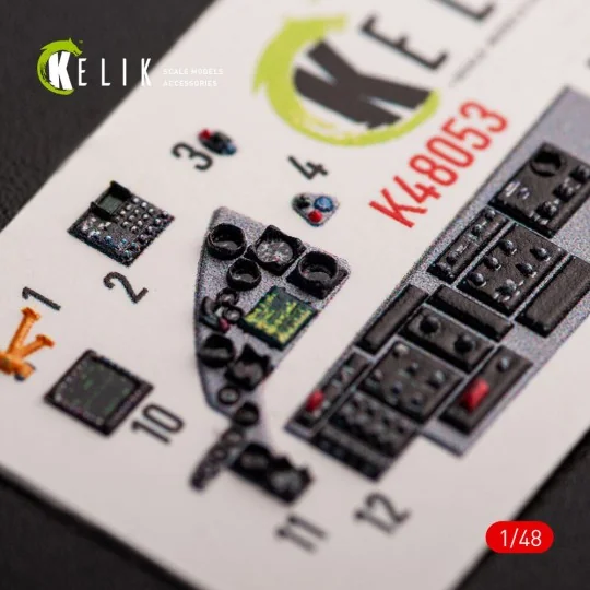 JASDF F-2A interior 3D decals for Hasegawa kit, 1/48 - Kelik K48053