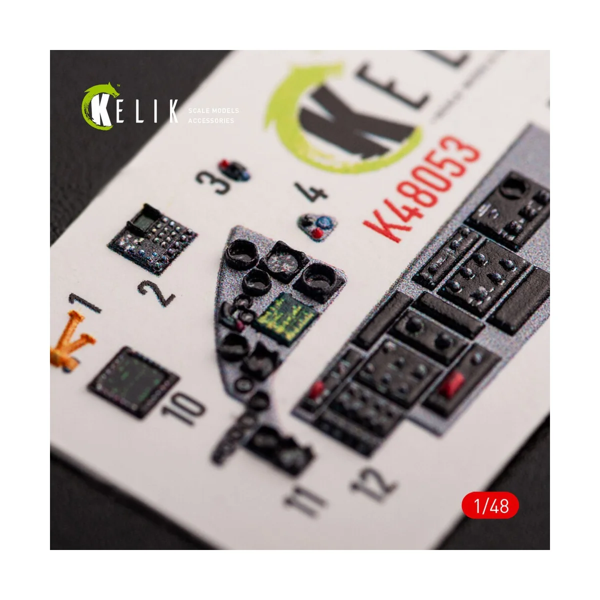 JASDF F-2A interior 3D decals for Hasegawa kit, 1/48 - Kelik K48053