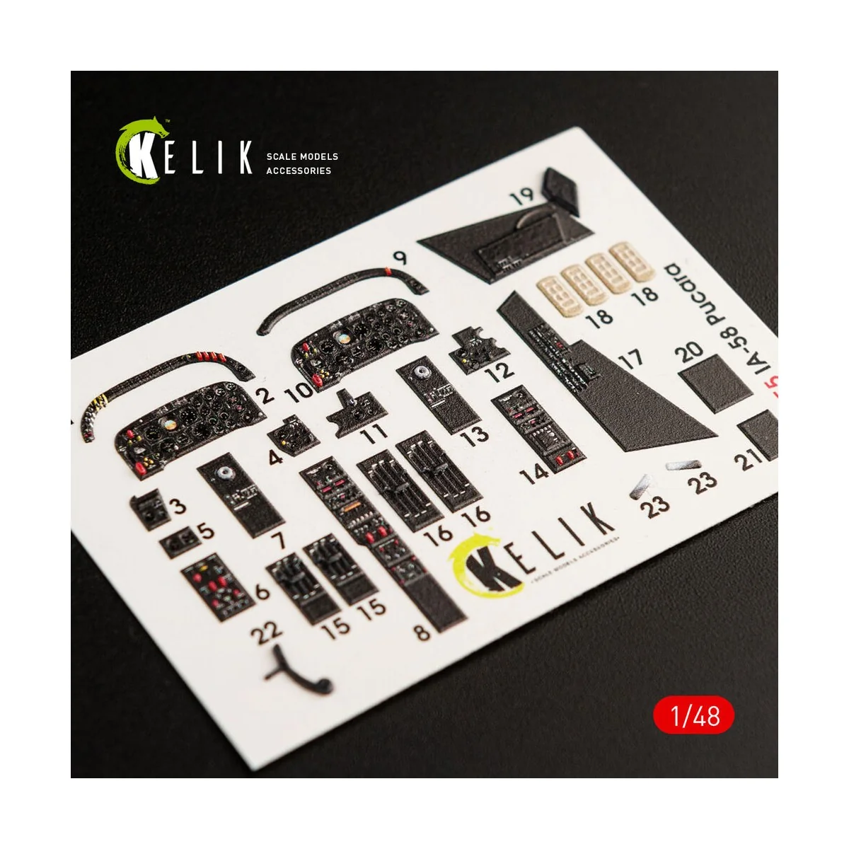 IA-58 Pucara interior 3D decals for Kinetic kit, 1/48 - Kelik K48055