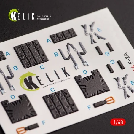 JASDF F-2B interior 3D decals for Hasegawa kit, 1/48 - Kelik K48054