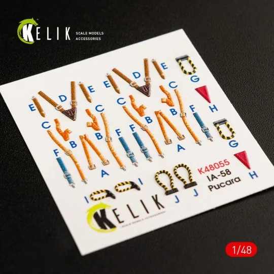 IA-58 Pucara interior 3D decals for Kinetic kit, 1/48 - Kelik K48055