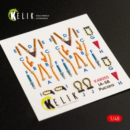 IA-58 Pucara interior 3D decals for Kinetic kit, 1/48 - Kelik K48055