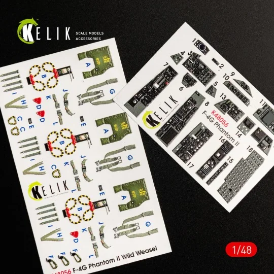 F-4G interior 3D decals for Meng kit, 1/48 - Kelik K48056