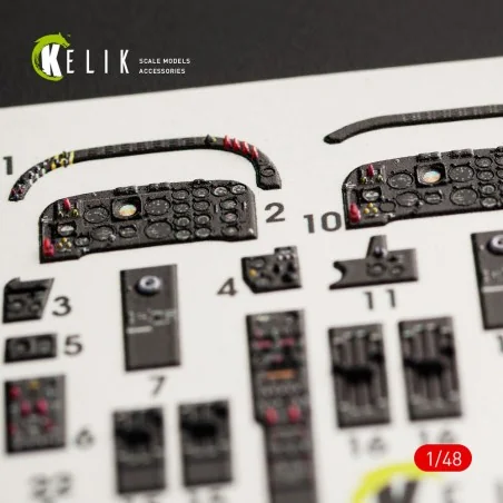 IA-58 Pucara interior 3D decals for Kinetic kit, 1/48 - Kelik K48055