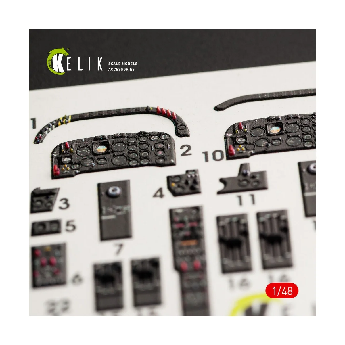 IA-58 Pucara interior 3D decals for Kinetic kit, 1/48 - Kelik K48055