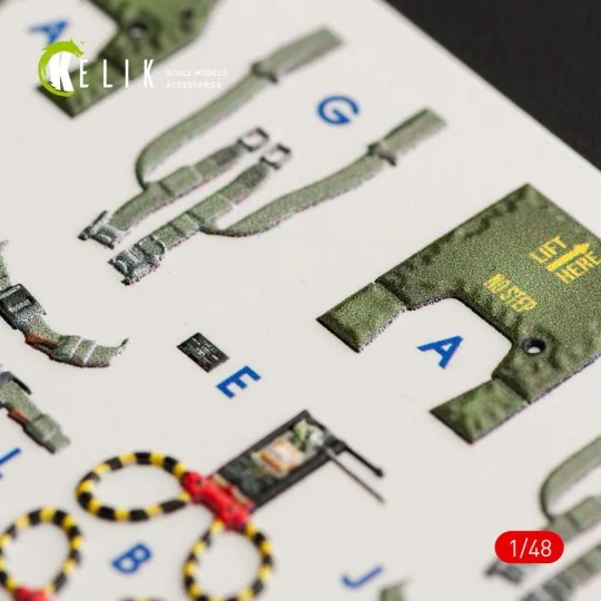 F-4G interior 3D decals for Meng kit, 1/48 - Kelik K48056