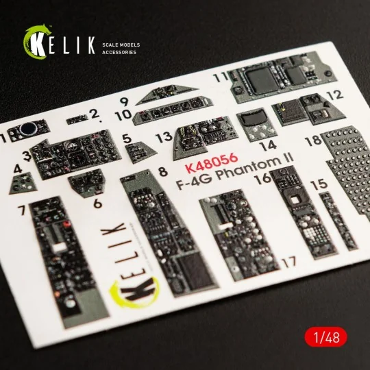 F-4G interior 3D decals for Meng kit, 1/48 - Kelik K48056