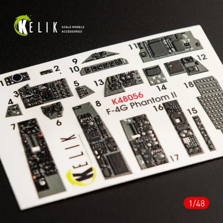 F-4G interior 3D decals for Meng kit, 1/48 - Kelik K48056