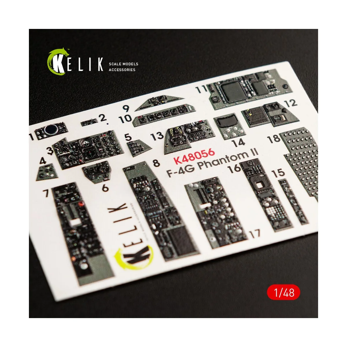 F-4G interior 3D decals for Meng kit, 1/48 - Kelik K48056