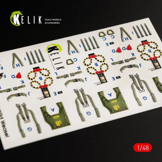 F-4G interior 3D decals for Meng kit, 1/48 - Kelik K48056