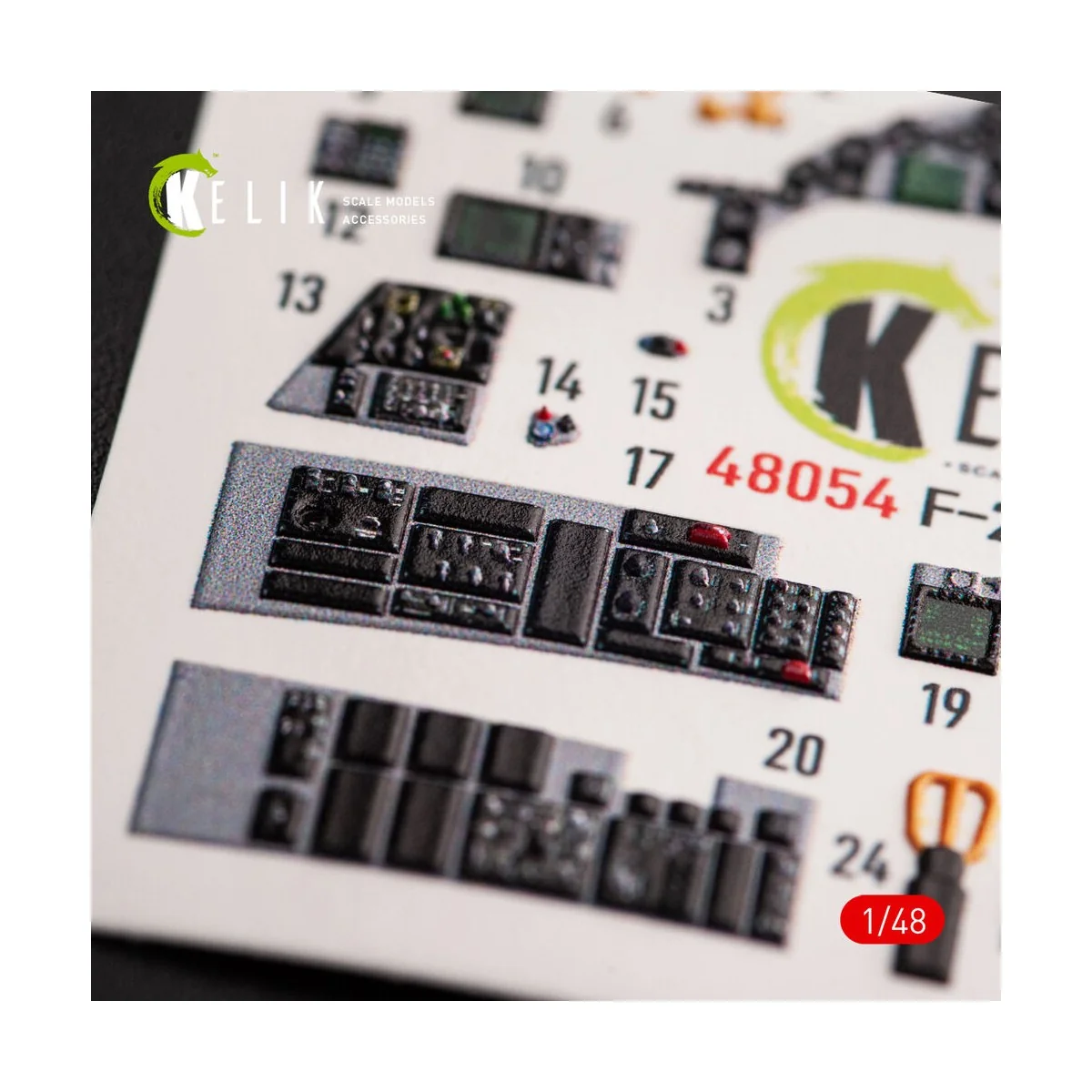 JASDF F-2B interior 3D decals for Hasegawa kit, 1/48 - Kelik K48054