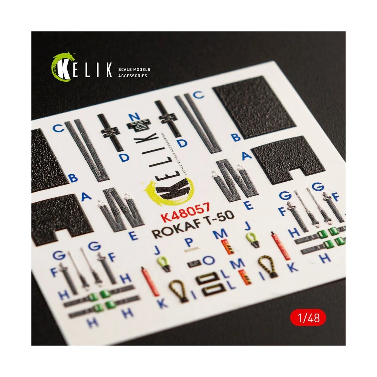 T-50 ROKAF interior 3D decals for Academy kit, 1/48 - Kelik K48057