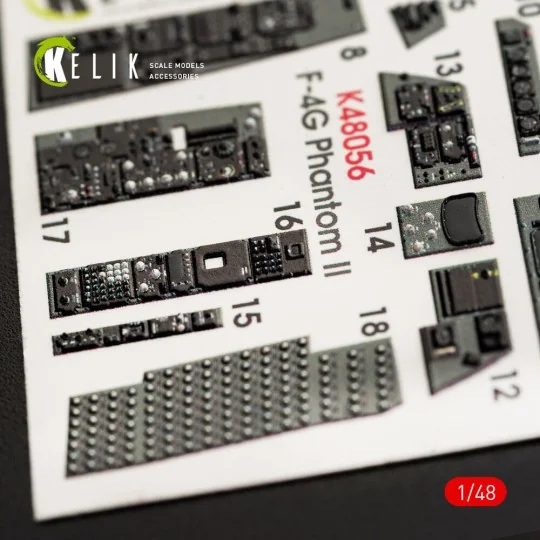 F-4G interior 3D decals for Meng kit, 1/48 - Kelik K48056