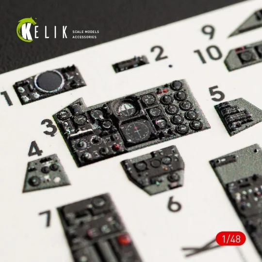 F-4G interior 3D decals for Meng kit, 1/48 - Kelik K48056