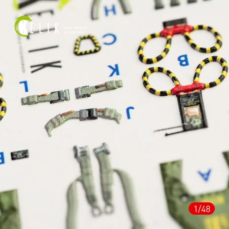 F-4G interior 3D decals for Meng kit, 1/48 - Kelik K48056