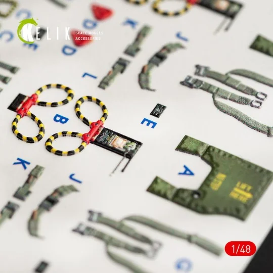 F-4G interior 3D decals for Meng kit, 1/48 - Kelik K48056