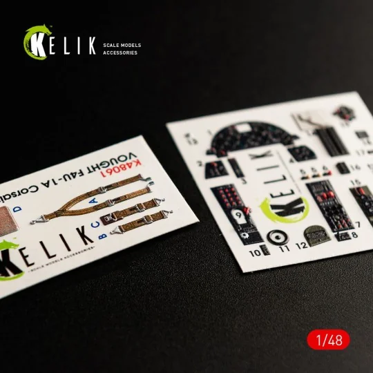 F4U-1A Corsair interior 3D decals for Tamiya kit, 1/48 - Kelik K48061