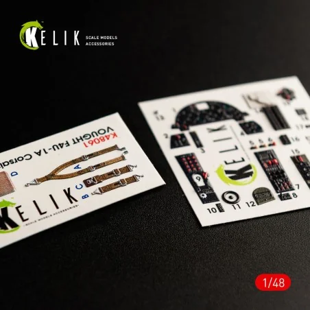 F4U-1A Corsair interior 3D decals for Tamiya kit, 1/48 - Kelik K48061