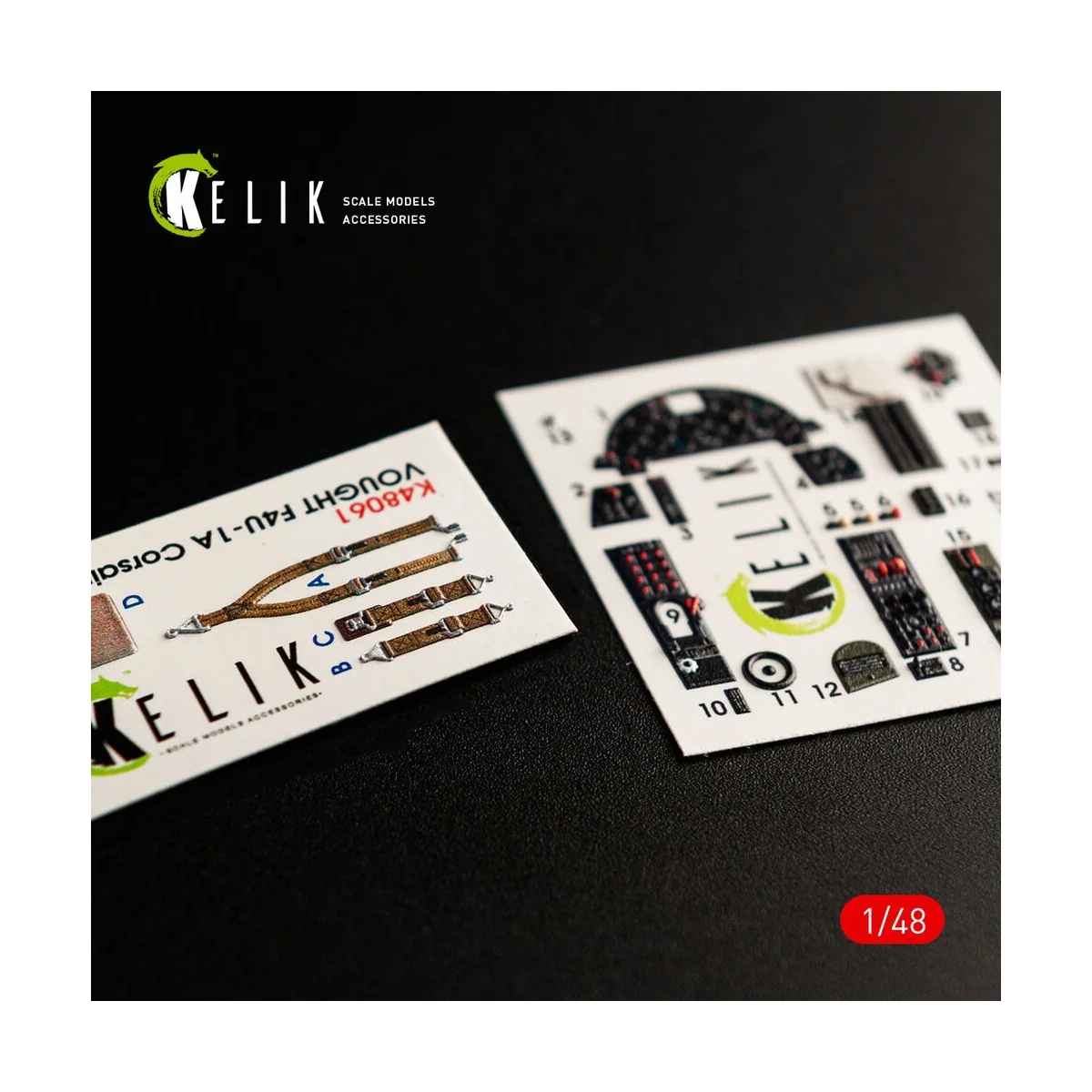 F4U-1A Corsair interior 3D decals for Tamiya kit, 1/48 - Kelik K48061