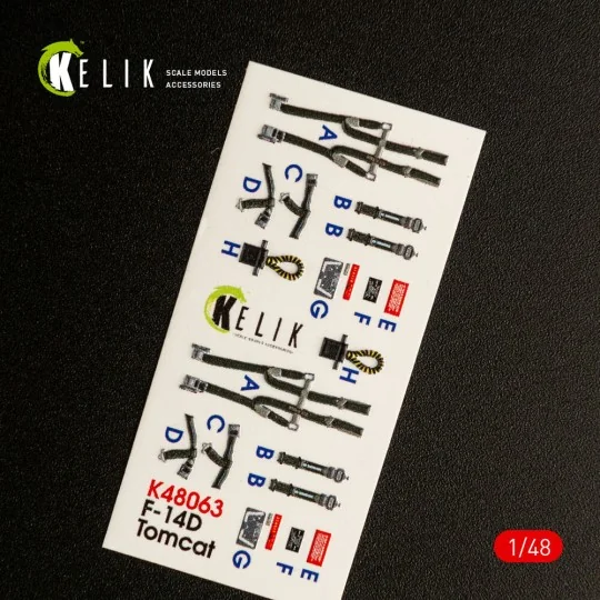 F-14D Tomcat interior 3D decals for Tamiya kit, 1/48 - Kelik K48063