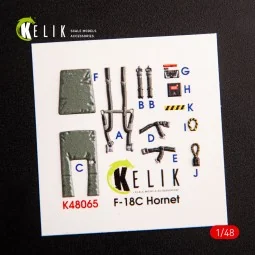 F-18C Hornet interior 3D decals for Hasegawa kit, 1/48 - Kelik K48065 2