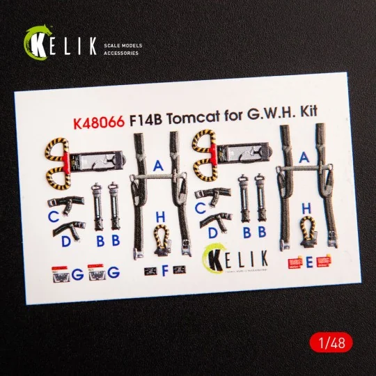 F-14B Tomcat interior 3D decals for GWH kit, 1/48 - Kelik K48066