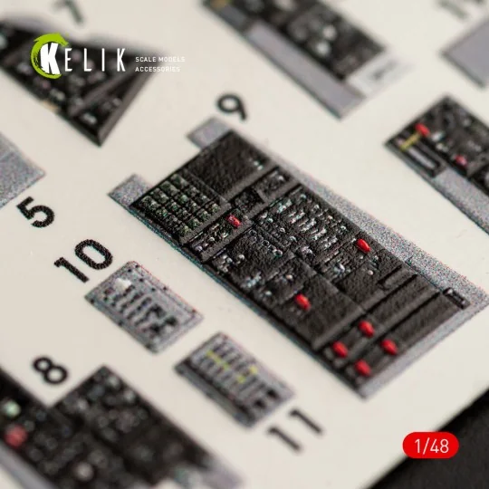 F-14D Tomcat interior 3D decals for Tamiya kit, 1/48 - Kelik K48063