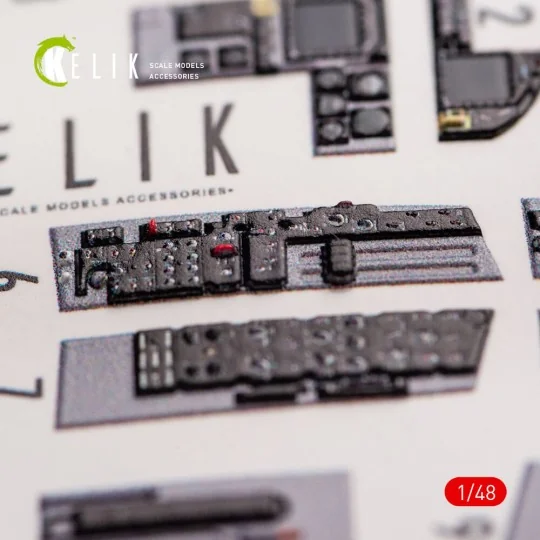 F-18C Hornet interior 3D decals for Hasegawa kit, 1/48 - Kelik K48065