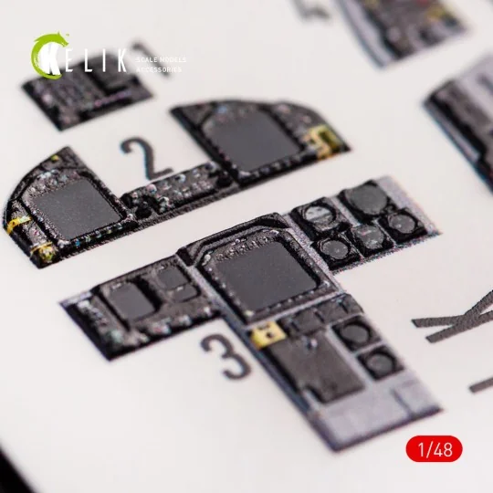 F-18C Hornet interior 3D decals for Hasegawa kit, 1/48 - Kelik K48065