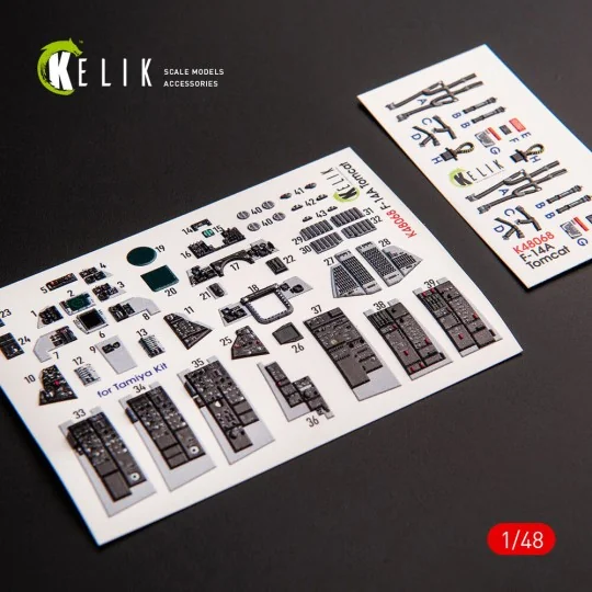 F-14A Tomcat late interior 3D decals for Tamiya kit, 1/48 - Kelik K...