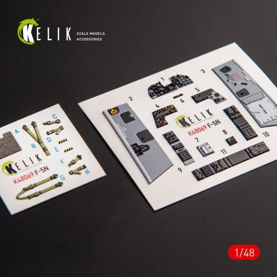 F-5N interior 3D decals for AFV Club kit, 1/48 - Kelik K48069