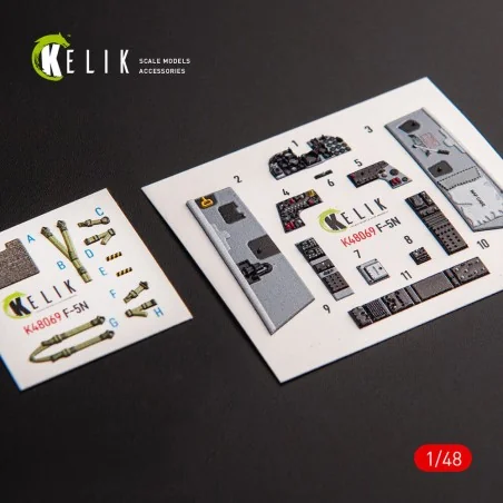 F-5N interior 3D decals for AFV Club kit, 1/48 - Kelik K48069