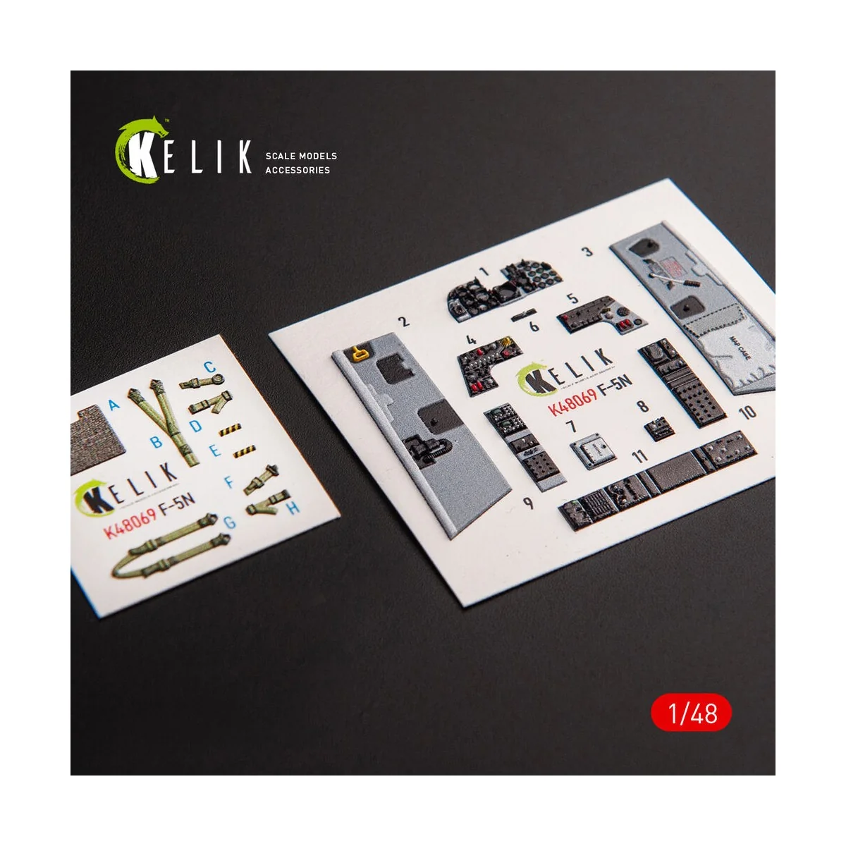 F-5N interior 3D decals for AFV Club kit, 1/48 - Kelik K48069