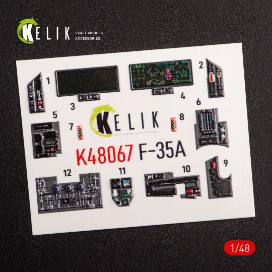 F-35A interior 3D decals for Tamiya kit, 1/48 - Kelik K48067