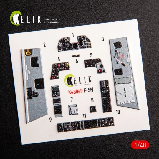F-5N interior 3D decals for AFV Club kit, 1/48 - Kelik K48069