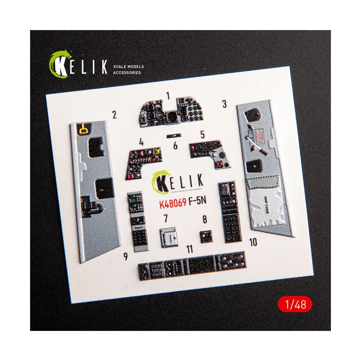 F-5N interior 3D decals for AFV Club kit, 1/48 - Kelik K48069