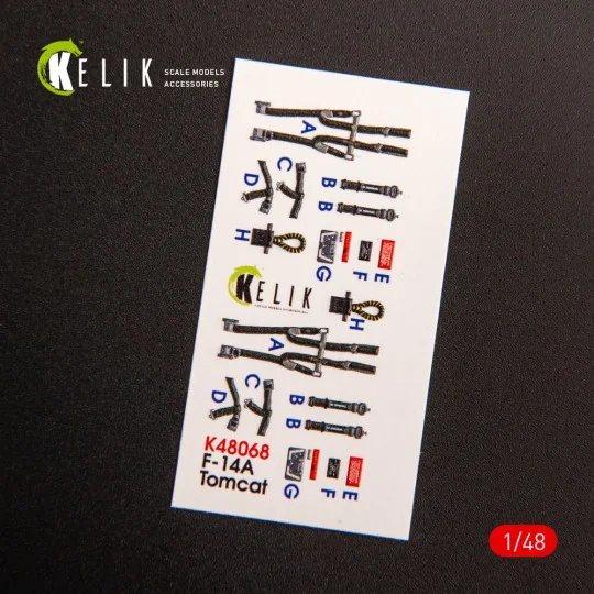 F-14A Tomcat late interior 3D decals for Tamiya kit, 1/48 - Kelik K...