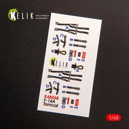 F-14A Tomcat late interior 3D decals for Tamiya kit, 1/48 - Kelik K...